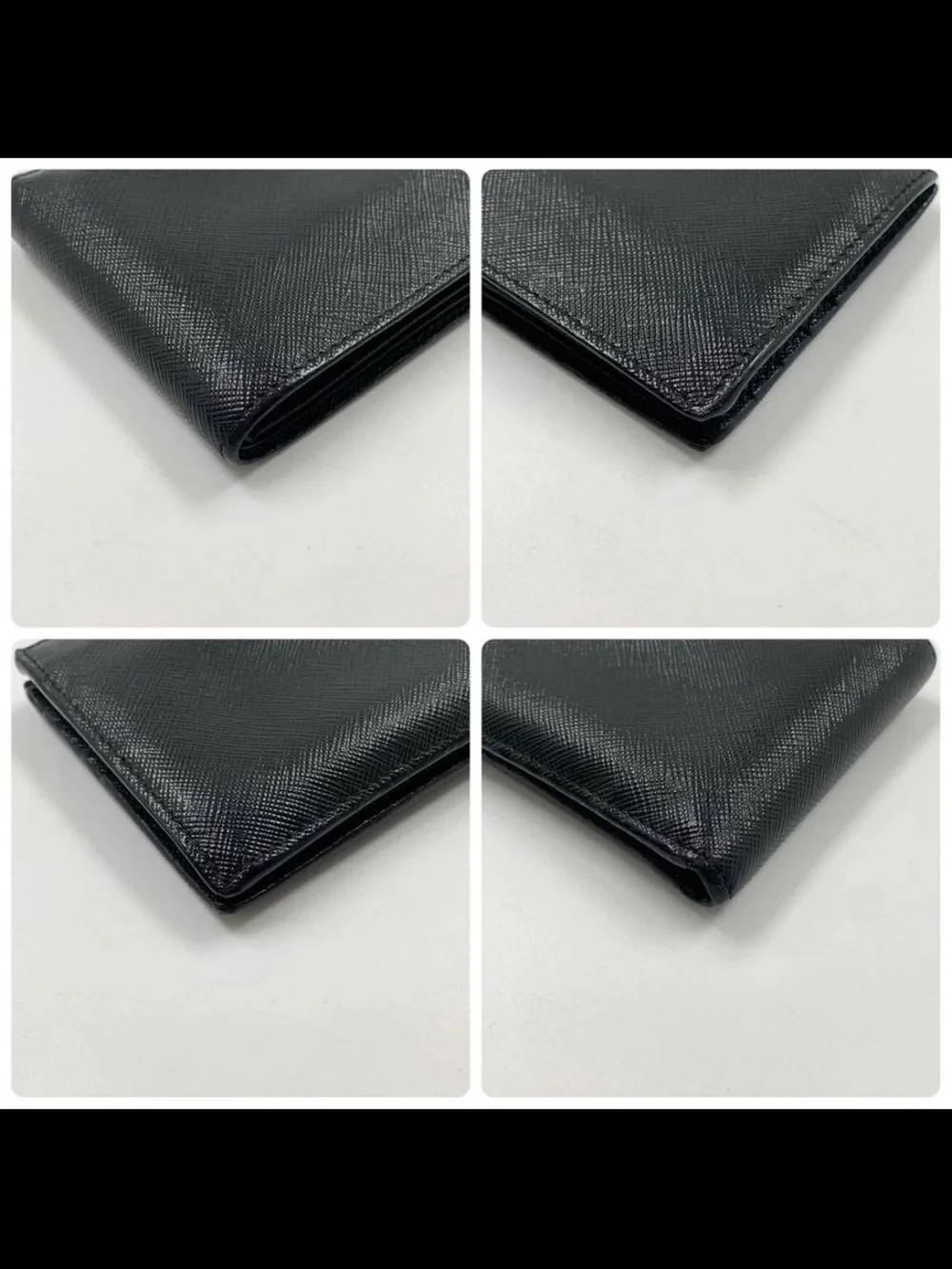 PRADA Black Saffiano Leather Bi-Fold Wallet - Men's Accessory